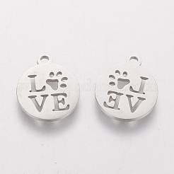 Anlaufgeschützte Charms aus Edelstahl 201&nbsp;STAS-Q201-T057