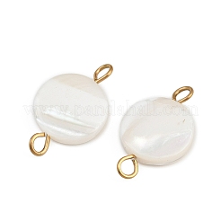 Natürliche Muschelscheiben-Verbindungsanhänger&nbsp;STAS-D378-21G