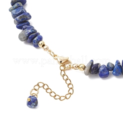 Colliers de perles rondes blanches en coquillage et de perles en lapis-lazuli naturel&nbsp;NJEW-JN05740-02