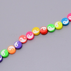 Handgefertigte Polymer Clay Perlen Strang&nbsp;LS-CLAY-TAC0002-03B