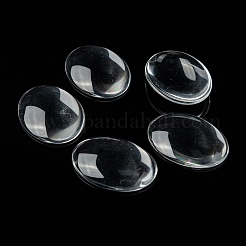 Cabochons de verre transparent de forme ovale&nbsp;X-GGLA-R022-40x30