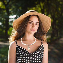 2 Stück Halsketten-Set mit Anhängern aus natürlichen Muscheln im 2-Stil und Perlenketten für Damen&nbsp;NJEW-AN0001-75