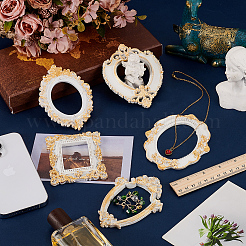 Cadre photo en résine 5pcs 5 styles&nbsp;AJEW-FG0002-34