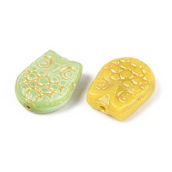 Perles de verre hibou&nbsp;GLAA-T025-65M