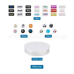 DIY Alphabet Themen Stretch Armband Herstellung Kits&nbsp;DIY-PJ0001-08