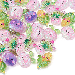 30 Stück leuchtende transparente Harz-Cabochons&nbsp;RESI-TA0004-96