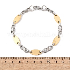 Bracelets à maillons ovales en acier inoxydable 304 pour femmes et hommes&nbsp;BJEW-F527-08A-GP