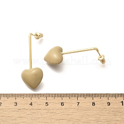 Orecchini pendenti a forma di cuore in ottone&nbsp;EJEW-A121-19B-03