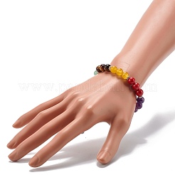 Bracelet de yoga reiki 7 chakra pour fille femme&nbsp;BJEW-TA00020