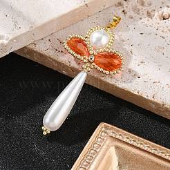 Pendenti grandi in perle di vetro&nbsp;PALLOY-MZ00384-01