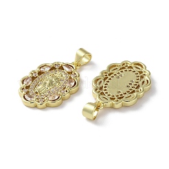 Pendentifs en laiton de placage de rack avec zircone cubique&nbsp;KK-M272-04G