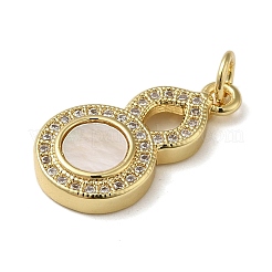 Pendentifs avec zircon cubiques à micro-pavés en laiton&nbsp;KK-Q808-26G