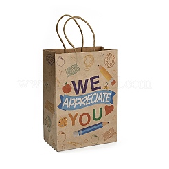 Bedruckte Geschenktüten aus Kraftpapier zum Lehrertag&nbsp;ABAG-K005-02
