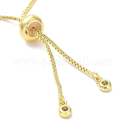 Langlebige runde Perlenschieber-Armbänder aus vergoldetem Messing für Damen und Herren&nbsp;BJEW-E089-01G-04