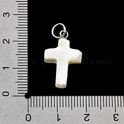 Anhänger aus natürlicher weißer Muschel und Kristallstrass&nbsp;SH-CBAC52B-01D