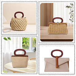 2 Stück Holzgriff für handgewebte Taschenzubehörteile&nbsp;FIND-CL0001-46