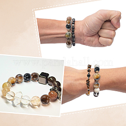 DIY-Kits zur Herstellung von Stretch-Armbändern aus natürlichen Tigerauge-Perlen&nbsp;DIY-SP0003-18