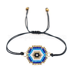 Sechseck mit bösen Blick-Gliederarmbändern FG2873-5