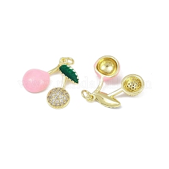Pendentifs avec zircon cubiques à micro-pavés en laiton&nbsp;KK-H072-11A-G01