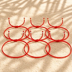 Ensemble de bracelets à 2 brins en cordon de polyester tressé rouge (2 couleur)&nbsp;VV9827-1