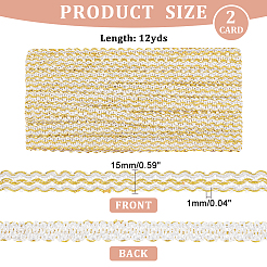 Bänder aus geflochtener Spitze aus Metallic-Polyester&nbsp;OCOR-WH0060-76A