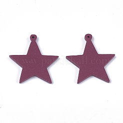 Pendentifs en bois peint par pulvérisation&nbsp;X-WOOD-T017-09B