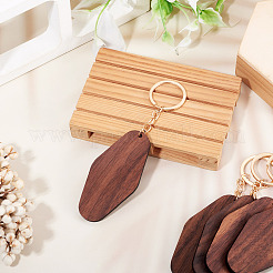 Porte-clés pendentifs en bois de noyer&nbsp;KEYC-TAC0034-06B