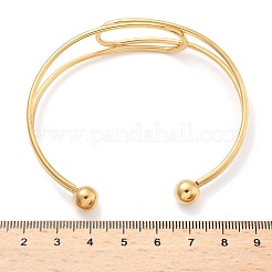 Bracelets manchettes en acier inoxydable 304&nbsp;BJEW-L682-034G