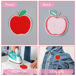 16 Stück Apfel-Stickgarn aus Polyester und Baumwolle zum Aufbügeln/Aufnähen&nbsp;PATC-CA0001-19B