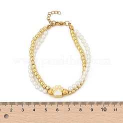 Pulseras de cobre multifilares&nbsp;BJEW-M056-09G-05