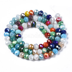 Chapelets de perles en verre électroplaqué&nbsp;EGLA-N002-12J