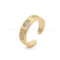 Anneaux de manchette en laiton plaqué micro pavé&nbsp;RJEW-M028-116G