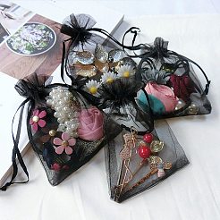 50 bolsa de organza con cordón para regalo&nbsp;ABAG-DJ0001-18A