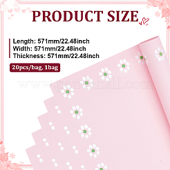 20 pieza de papel de regalo de ramo de flores de plástico&nbsp;DIY-WH0698-059
