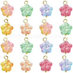 30 Stück 5 Farben handgefertigte Bunte Malerei-Anhänger&nbsp;PALLOY-CJ0002-66