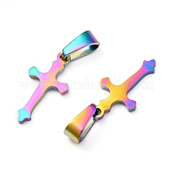 Pendentifs en acier inoxydable 304 avec placage ionique (IP)&nbsp;STAS-Z018-04MC