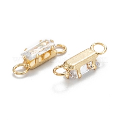 Connecteurs en laiton de liens de zircone cubique claire&nbsp;ZIRC-G170-16G