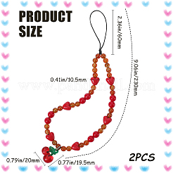 Handygurte aus Achat & Kristall & Nylon & Legierung&nbsp;AJEW-WH20002-55