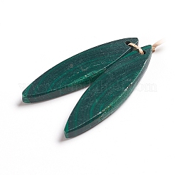 Pendentifs de malachite naturelle&nbsp;G-G827-01C