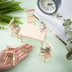 Décorations pour la maison en bois naturel&nbsp;AJEW-WH0140-19