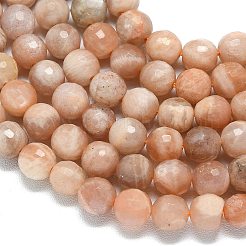 Natürliche sunstone Perlen Stränge&nbsp;G-B165-A01-6mm