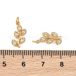 Breloques en laiton Shegrace avec micro-pavé de zircone cubique transparente&nbsp;XGRQ4N723-716G