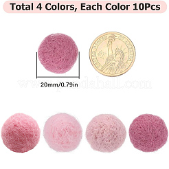 40 Stück Wollfilz-Kugeln in 4 Farben&nbsp;DIY-SC0022-52