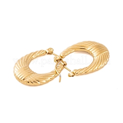 Orecchini a cerchio in acciaio inossidabile 304 placcati ioni (ip) per donna&nbsp;EJEW-P279-15G