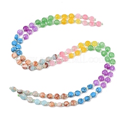 Hilos de cuentas de jade blanco natural teñido&nbsp;G-Z135-B07