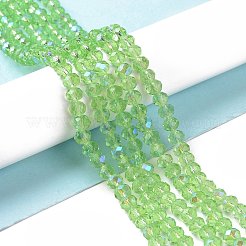 Chapelets de perles en verre électroplaqué&nbsp;EGLA-A034-T8mm-L17