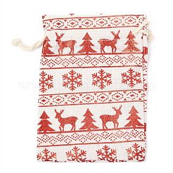 Stoffbeutel aus Baumwollstoff mit Weihnachtsmotiv&nbsp;ABAG-H104-B12