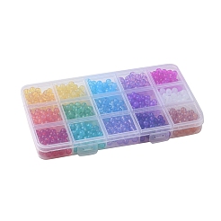 750 Stück 15 Farben Backfarbe Glasperlenstränge&nbsp;DGLA-YW0001-09