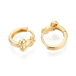 Pendientes de aro de latón&nbsp;EJEW-N063-06G