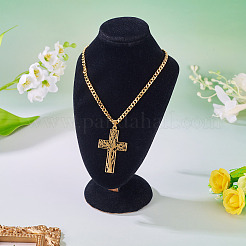 304 Edelstahlkreuz mit Lebensbaum-Anhänger&nbsp;NJEW-TADJ0001-05G